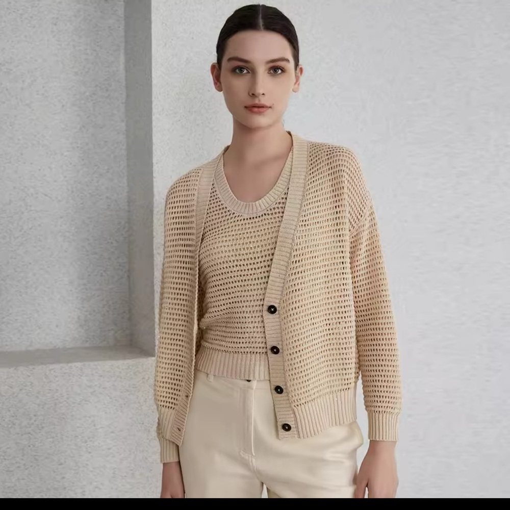 Two Piece Cardigan Set.
